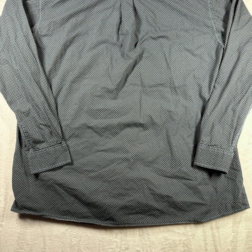 Cowboy Hardware Shirt Mens 2XL Graphic Blue Geometric Long‎ Sleeve Western - Picture 12 of 14